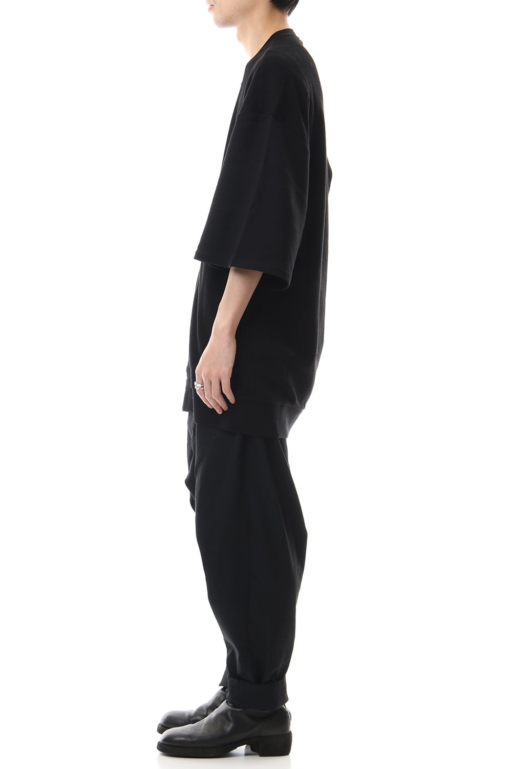 LOW CROTCH BAGGY PANTS Black