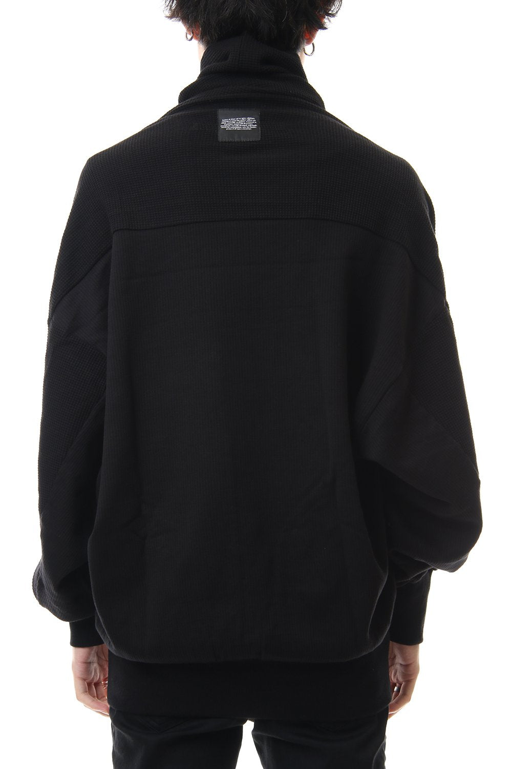 2 FACE COWL NECK SHIRT Black