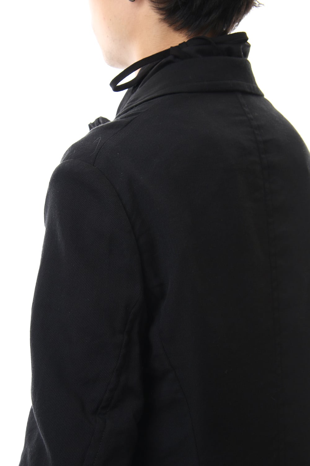 LOZENGE COLLAR TAILORED JACKET Black