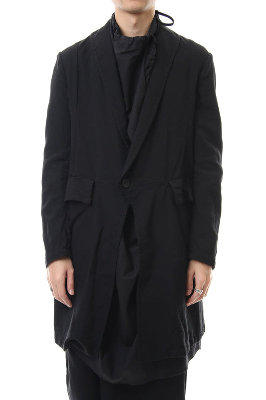 LOZENGE COLLAR TAILORED JACKET Black