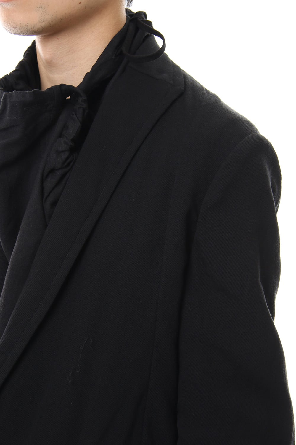 LOZENGE COLLAR TAILORED JACKET Black