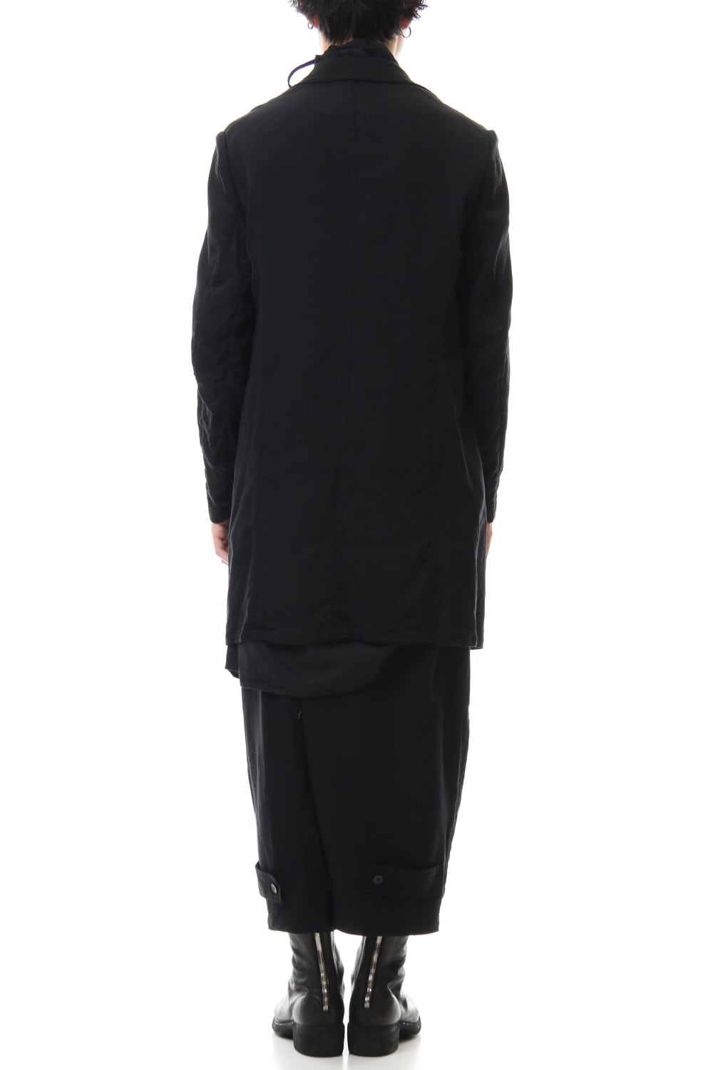 LOZENGE COLLAR TAILORED JACKET Black