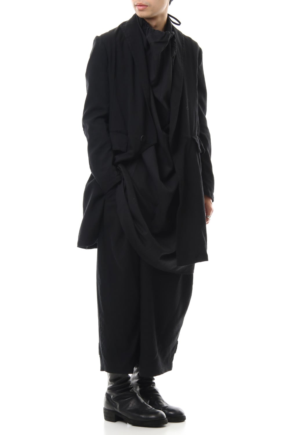 LOZENGE COLLAR TAILORED JACKET Black