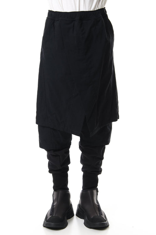 CONTRAST LAYERED PANTS Black