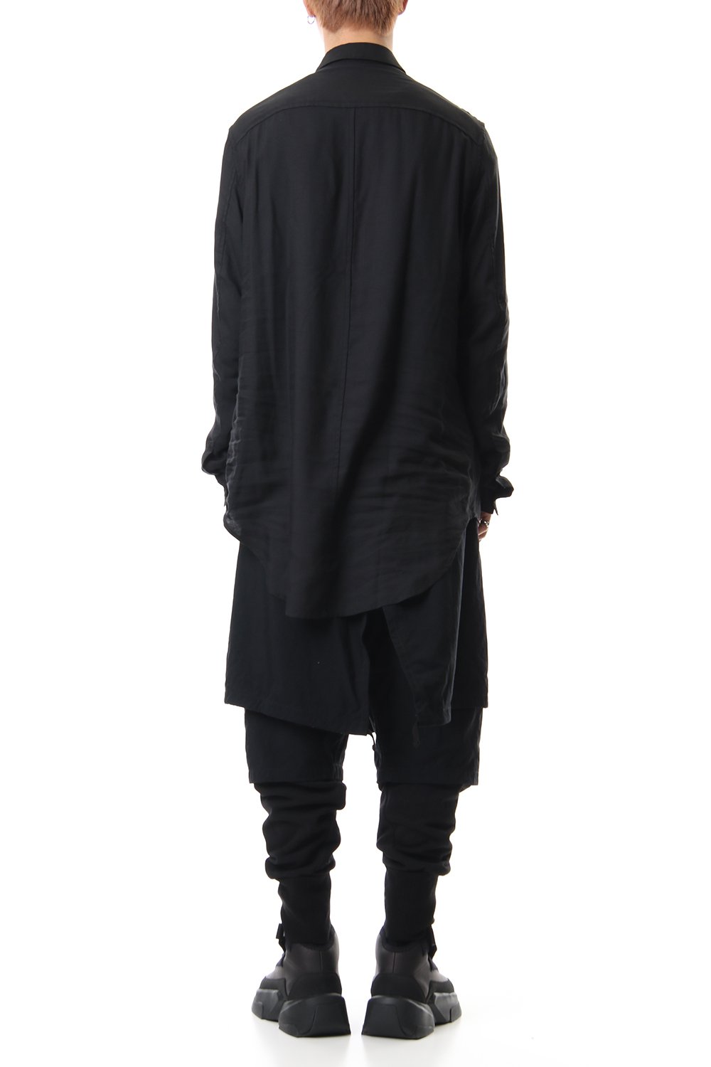 CONTRAST LAYERED PANTS Black