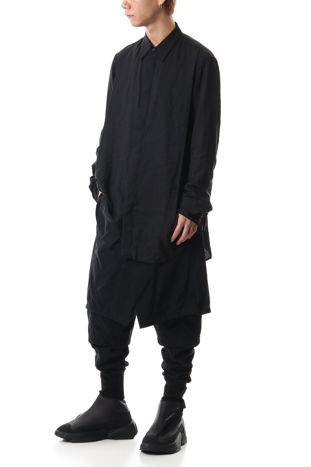 CONTRAST LAYERED PANTS Black