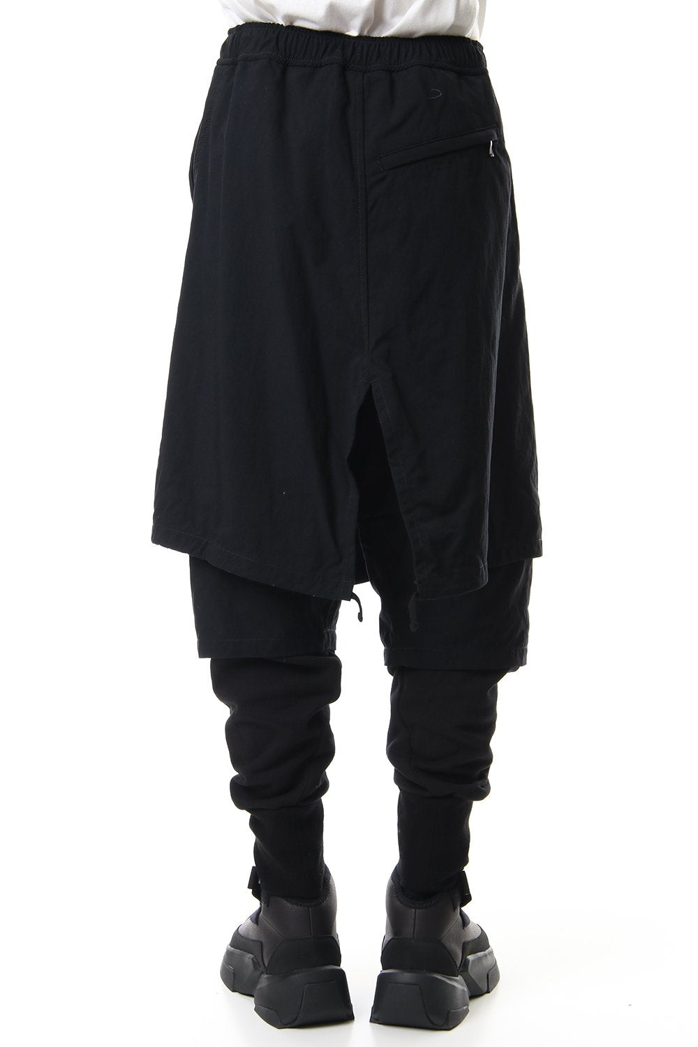 CONTRAST LAYERED PANTS Black