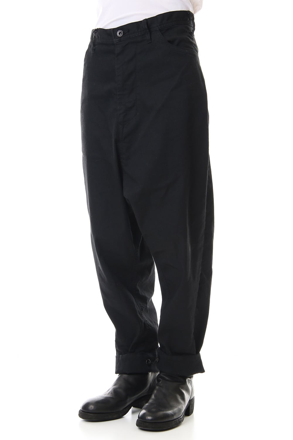 LOW CROTCH BAGGY PANTS Black