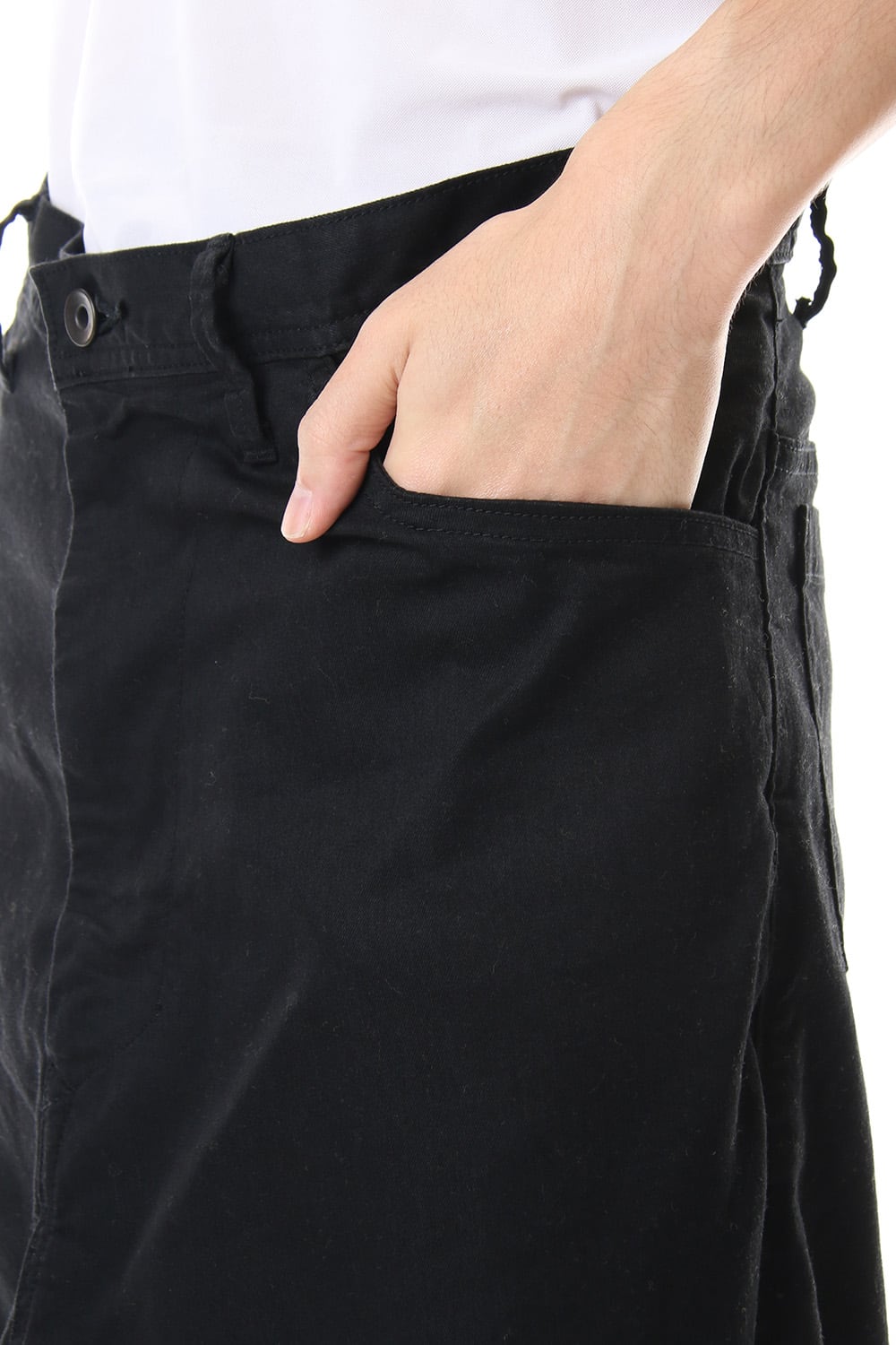 LOW CROTCH BAGGY PANTS Black
