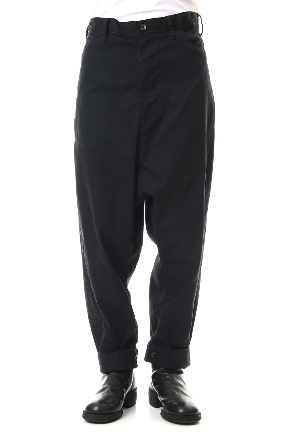 LOW CROTCH BAGGY PANTS Black