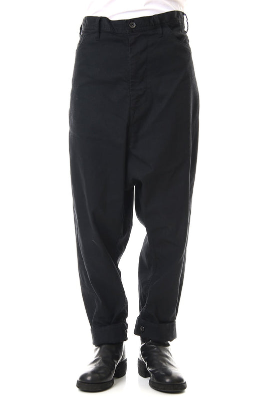LOW CROTCH BAGGY PANTS Black