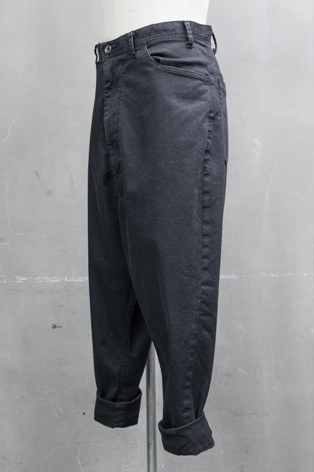 LOW CROTCH BAGGY PANTS Charcoal