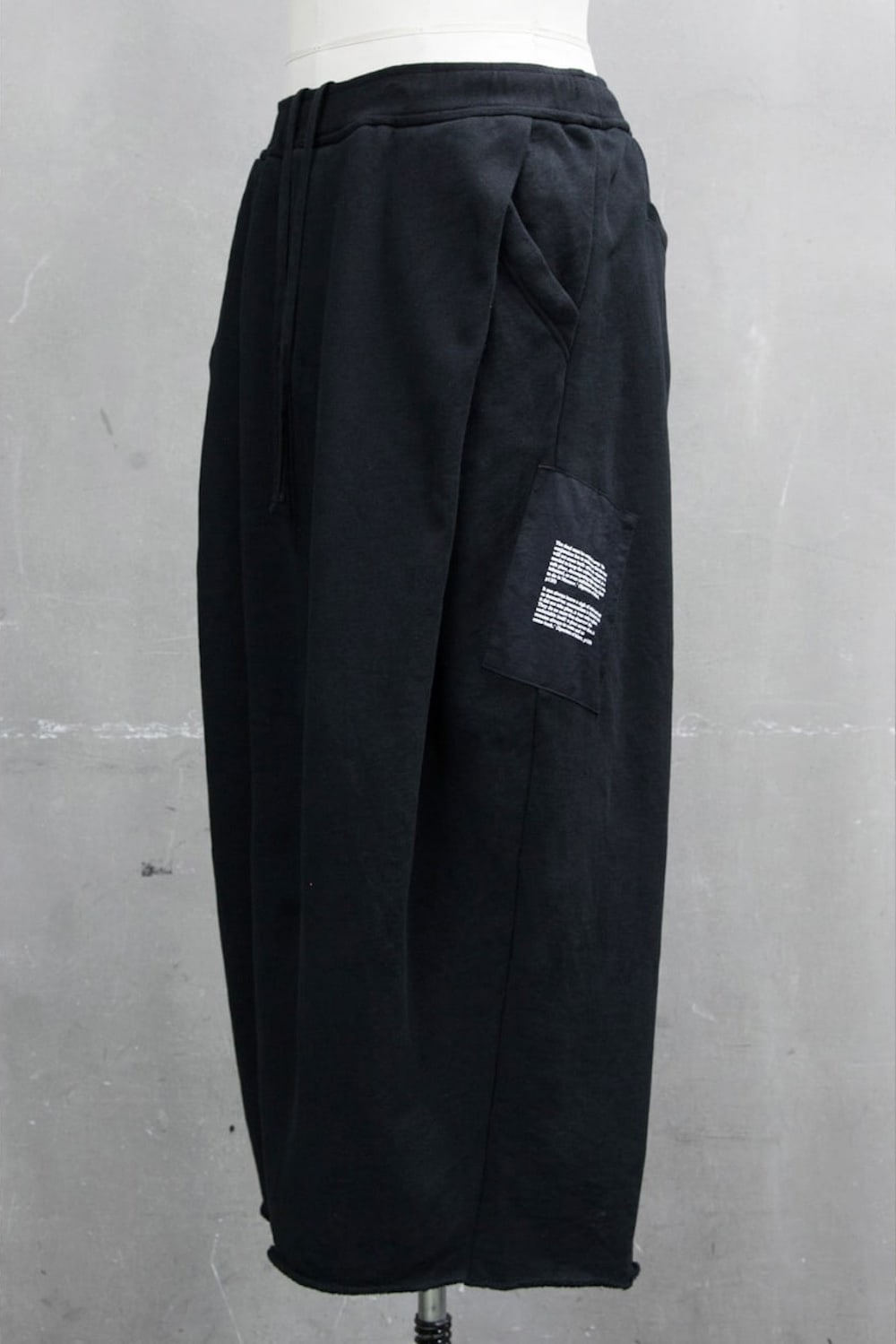 FOLDED BAGGY PANTS Black
