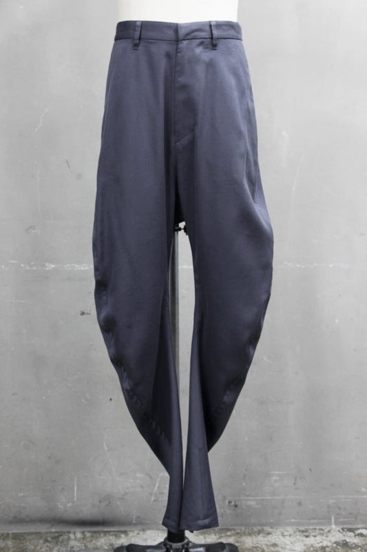 CURVED TROUSERS Blue Gray