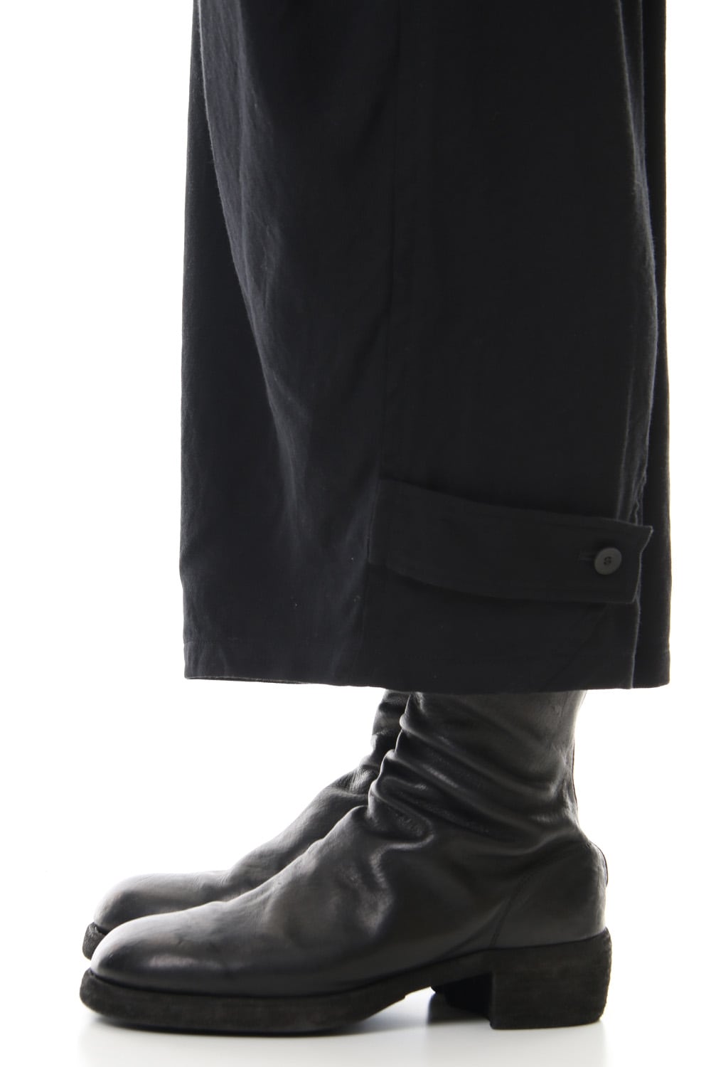 FOLDED BAGGY TROUSERS Black