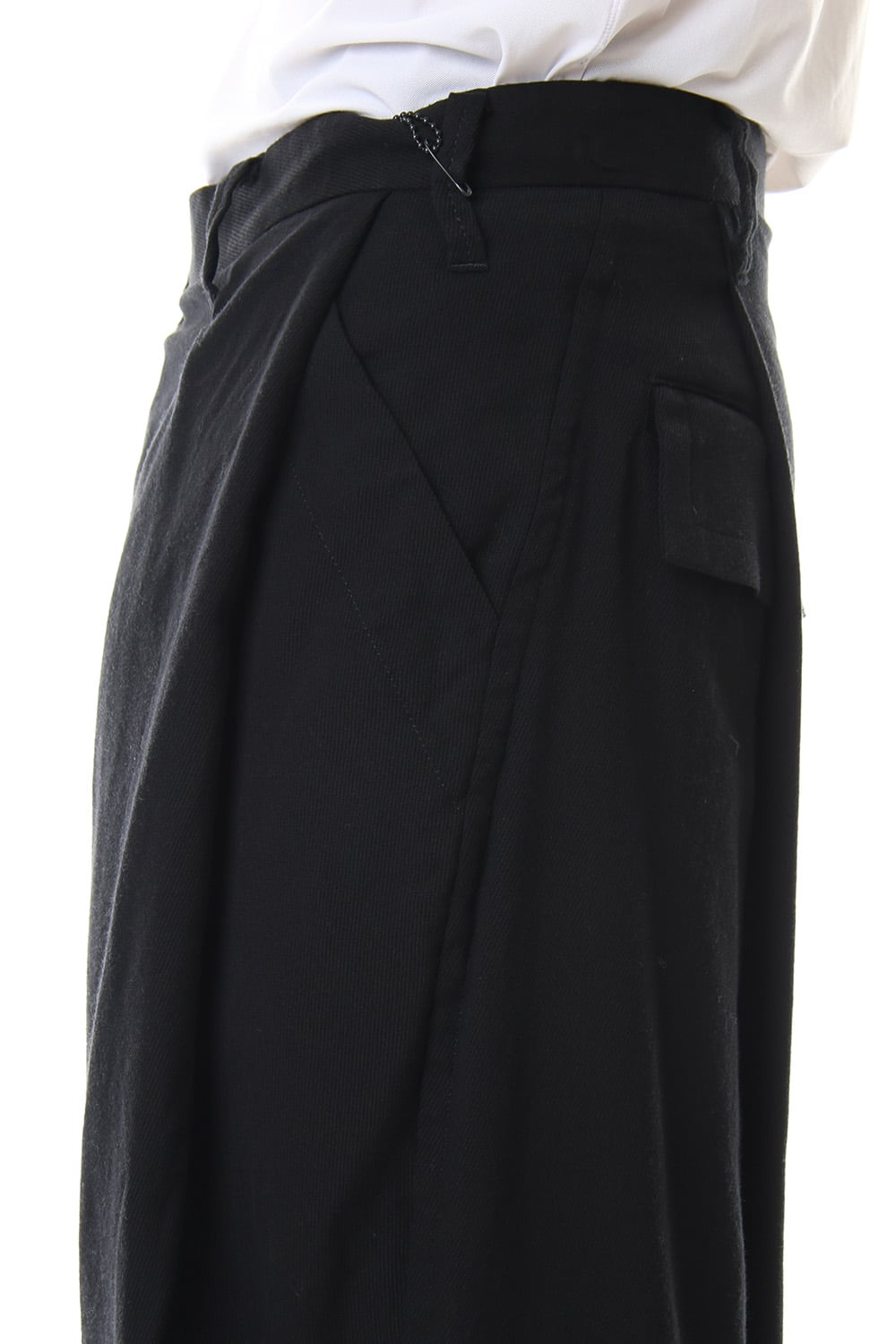 FOLDED BAGGY TROUSERS Black