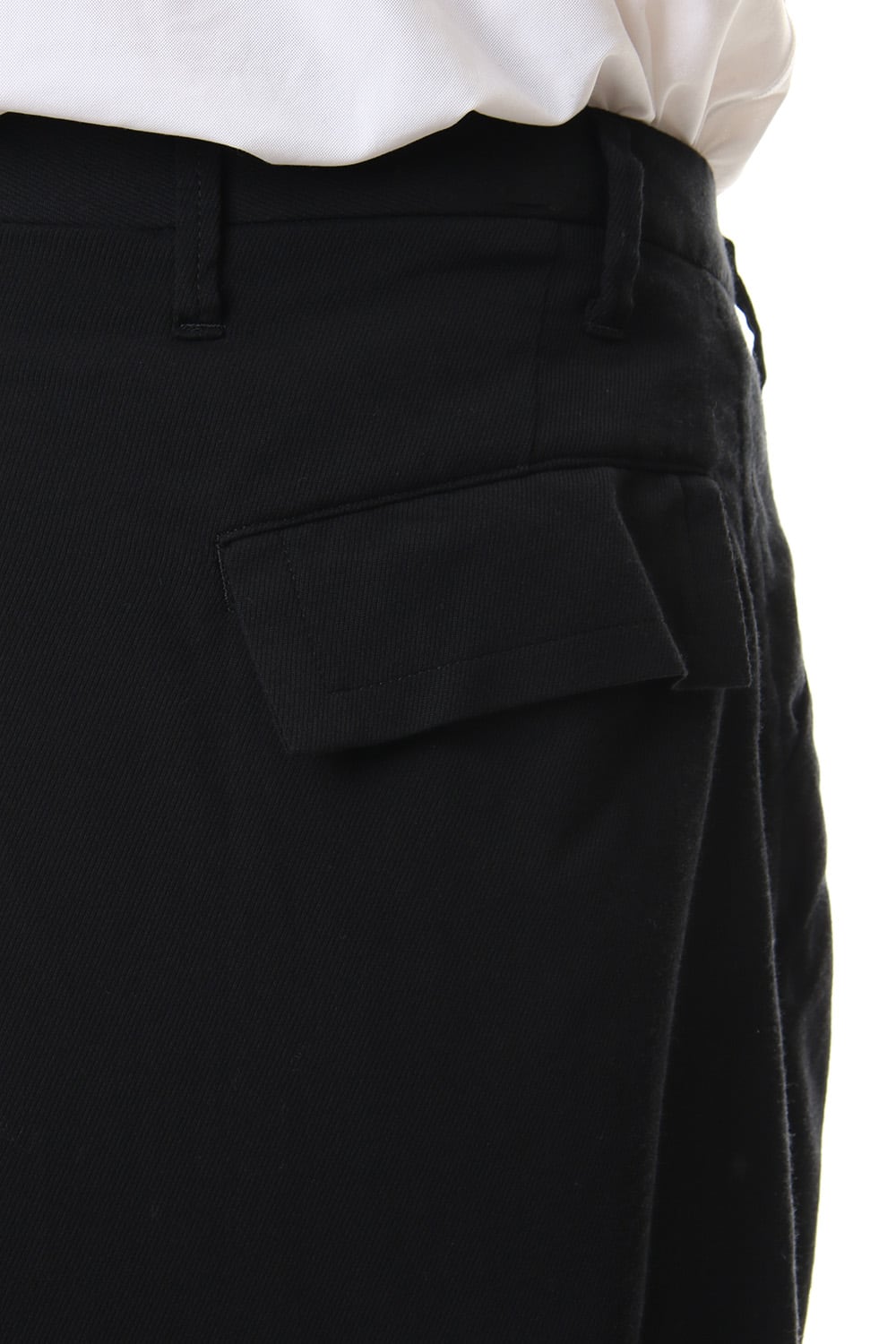 FOLDED BAGGY TROUSERS Black