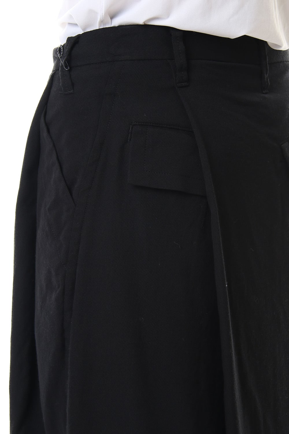 FOLDED BAGGY TROUSERS Black