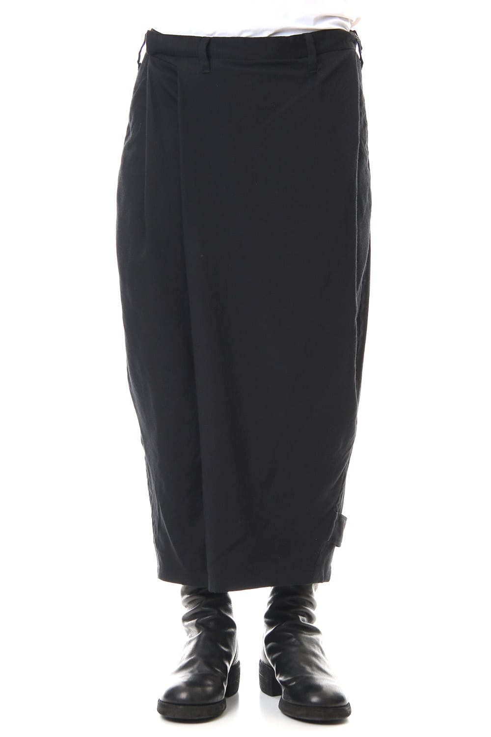 FOLDED BAGGY TROUSERS Black