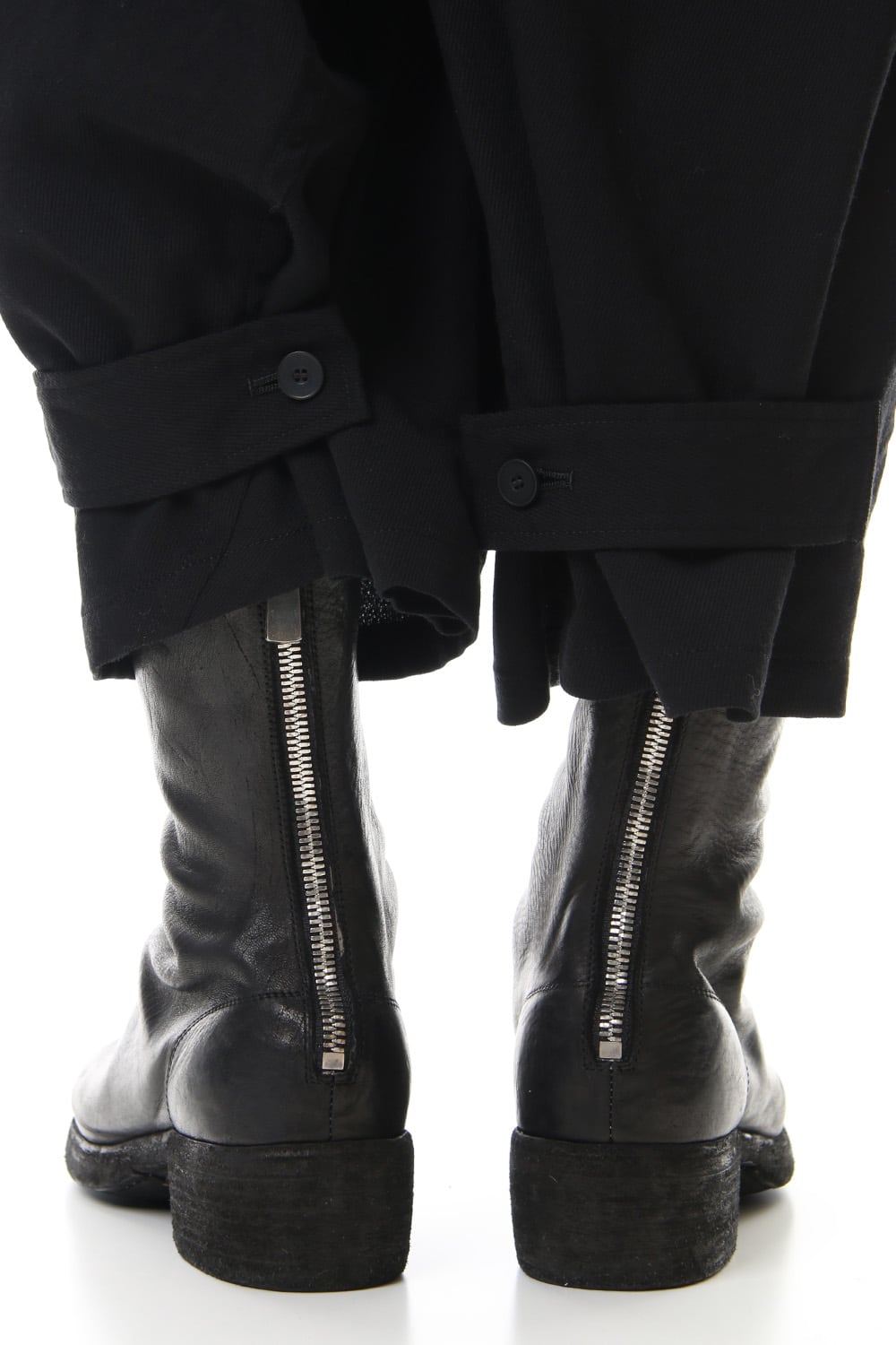 FOLDED BAGGY TROUSERS Black