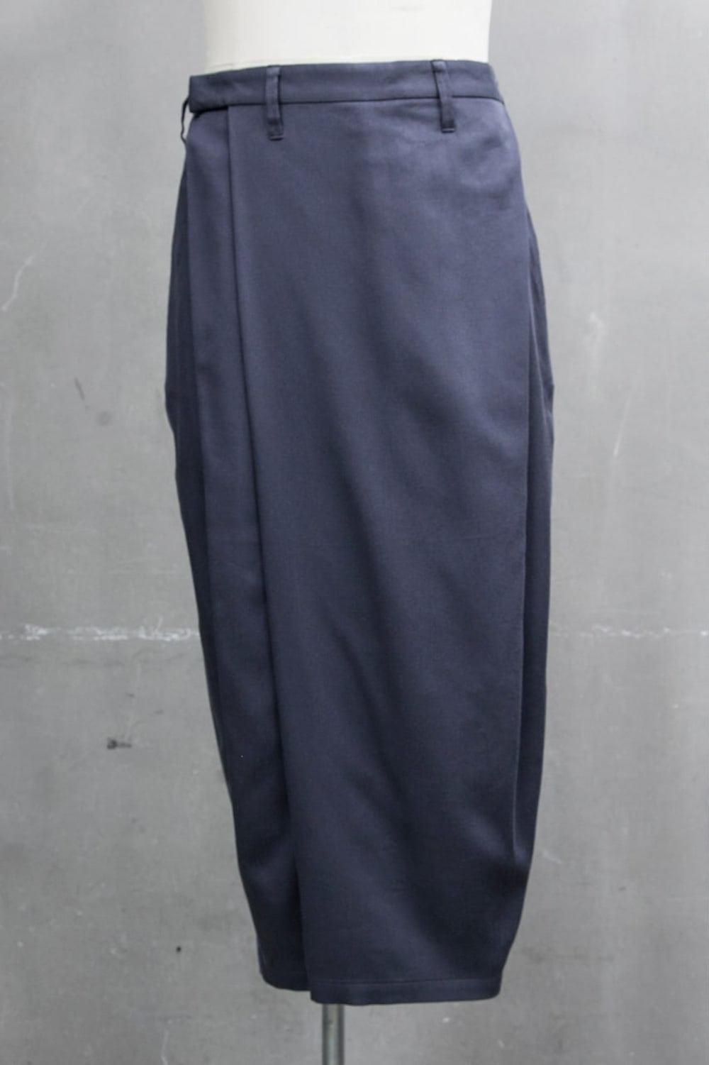 FOLDED BAGGY TROUSERS Blue Gray