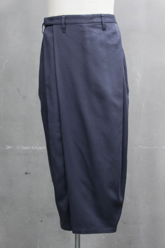 FOLDED BAGGY TROUSERS Blue Gray