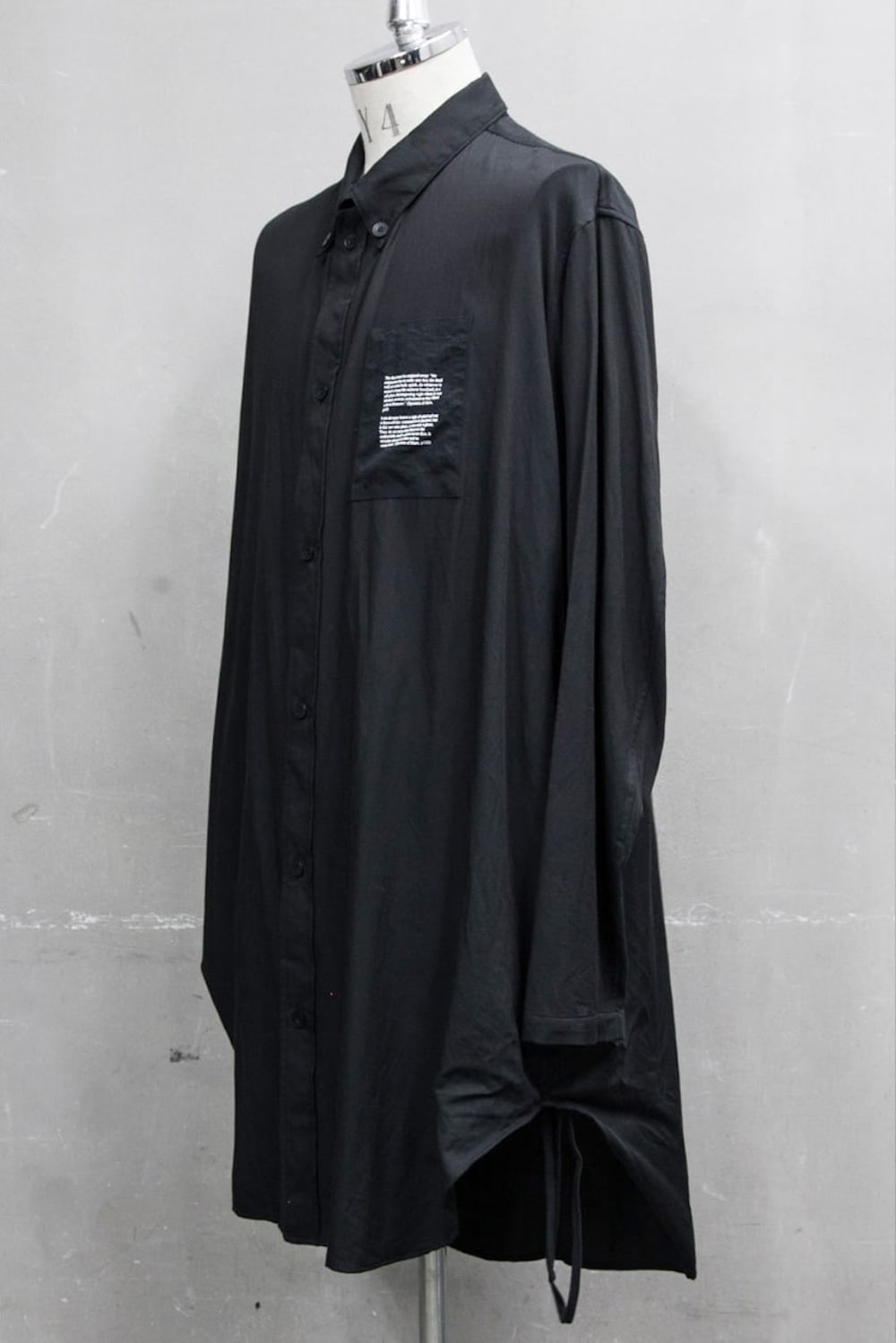 DRAWCORD LONG SHIRT Black