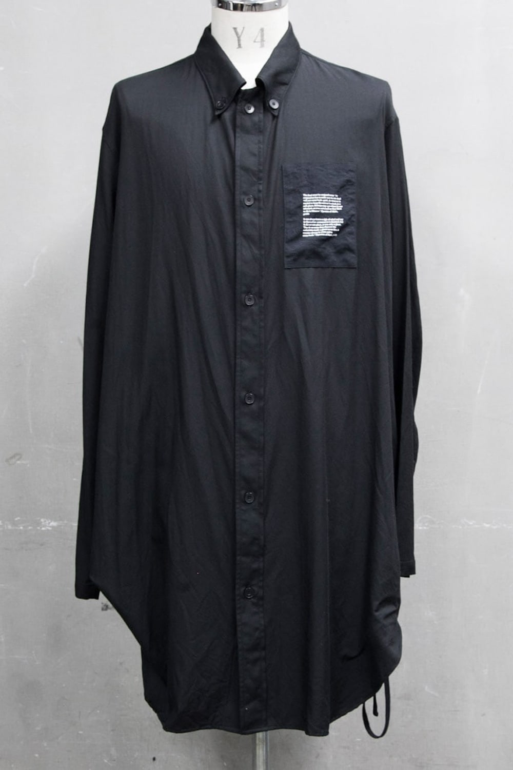 DRAWCORD LONG SHIRT Black