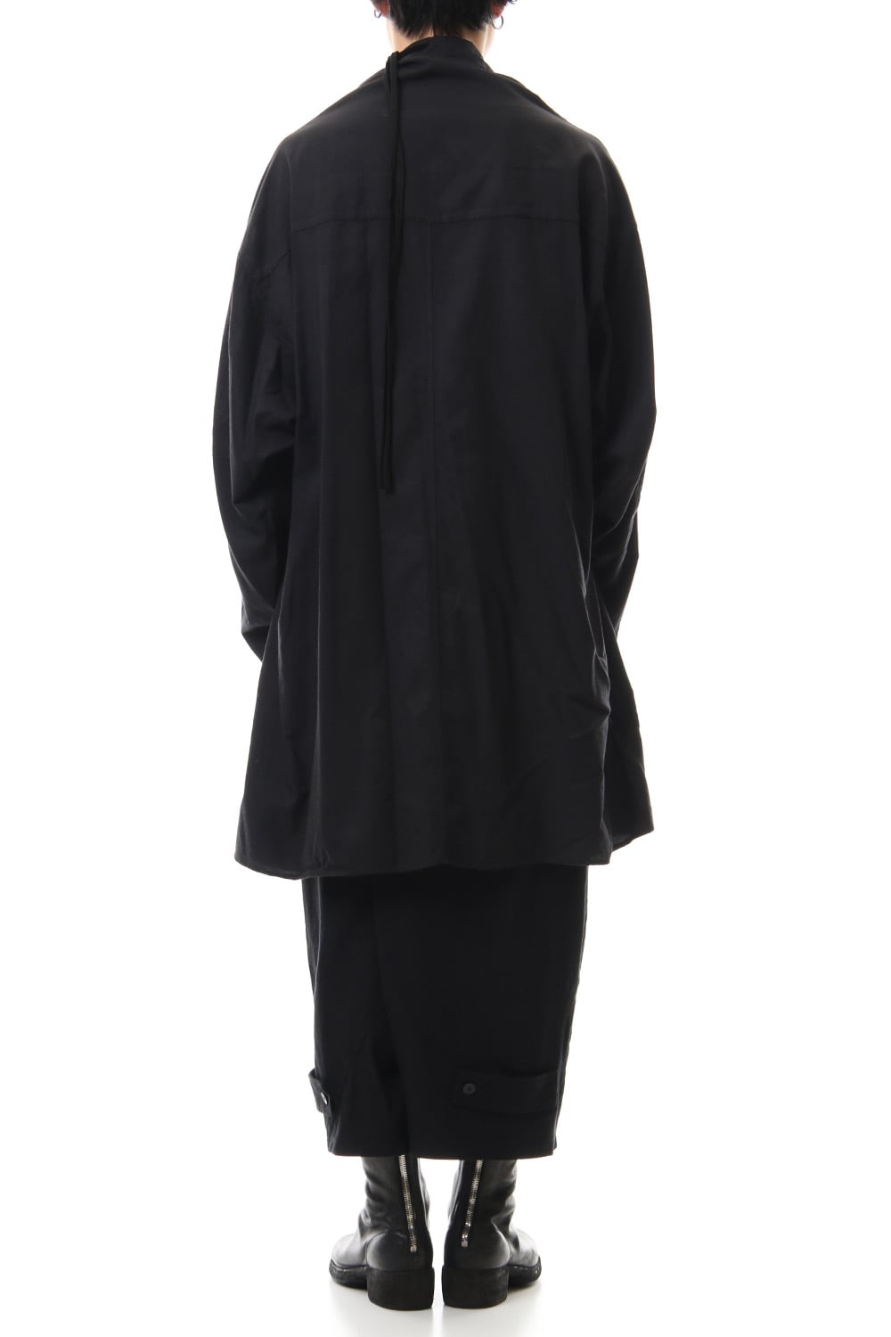FOLDED BAGGY TROUSERS Black