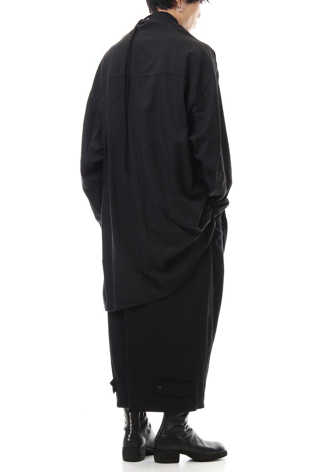 FOLDED BAGGY TROUSERS Black