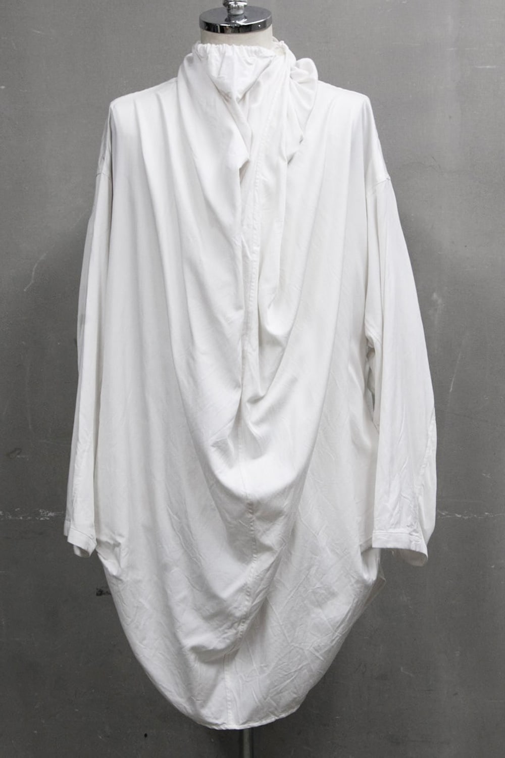 DRAPE NECK SHIRT Off