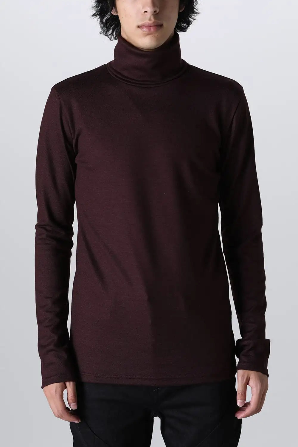 Washable Wool Turtle Neck Bordeaux