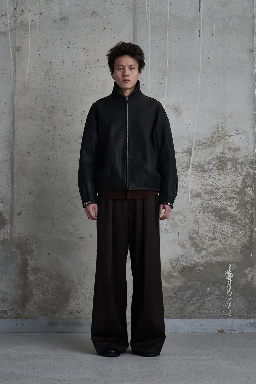 Padded Leather Blouson