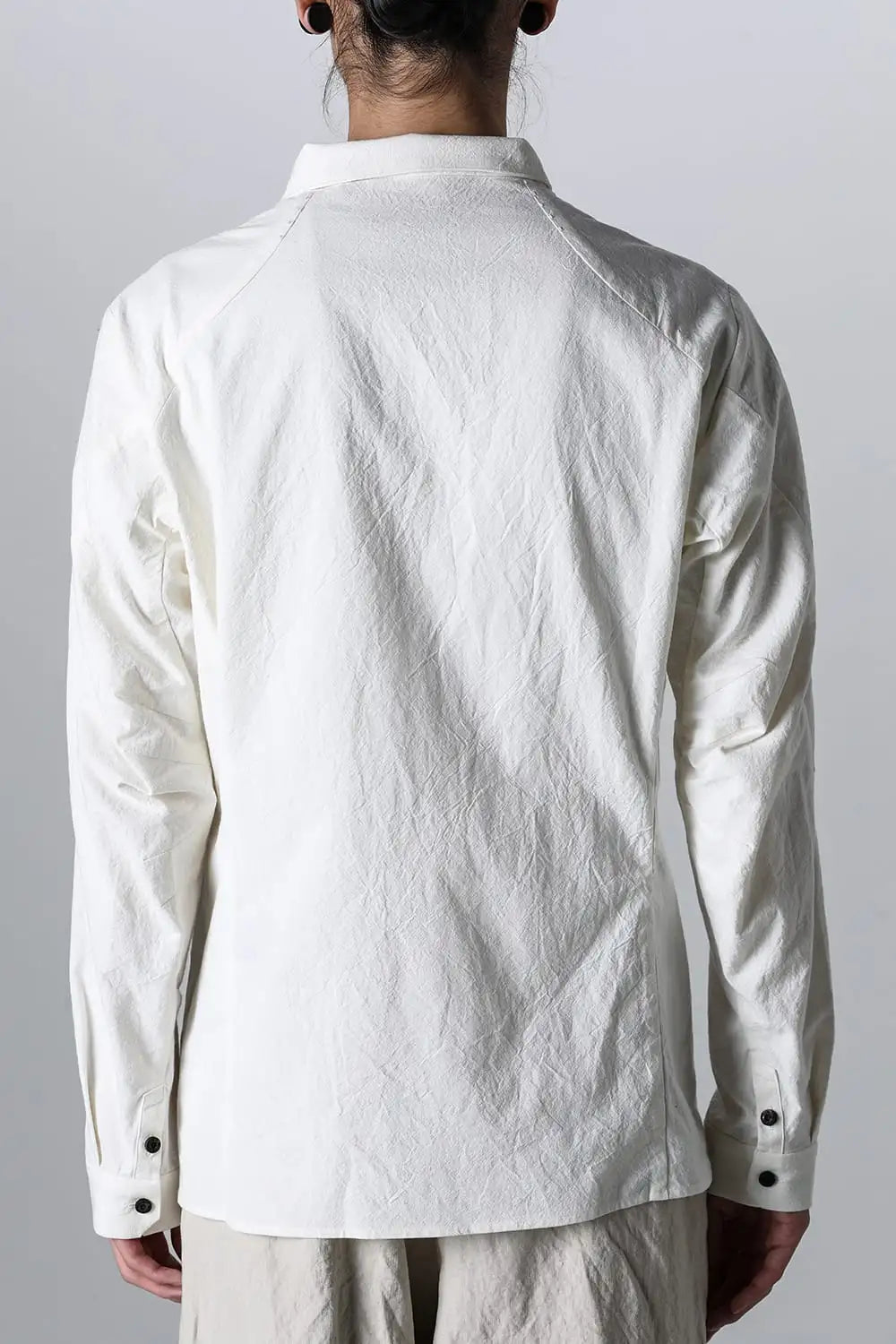 High neck shirt cotton / hemp