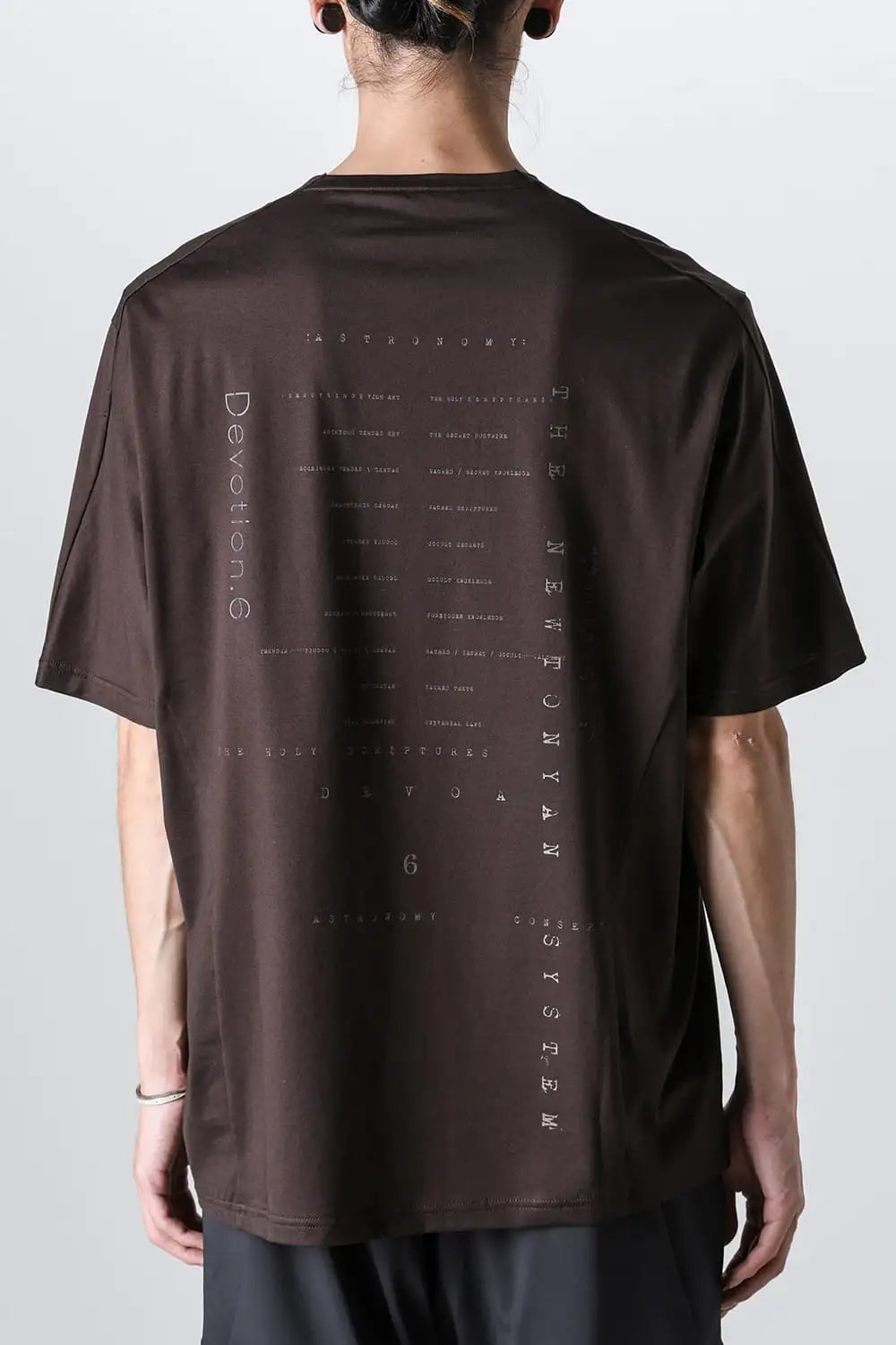 Short sleeve astronomy print A Brown