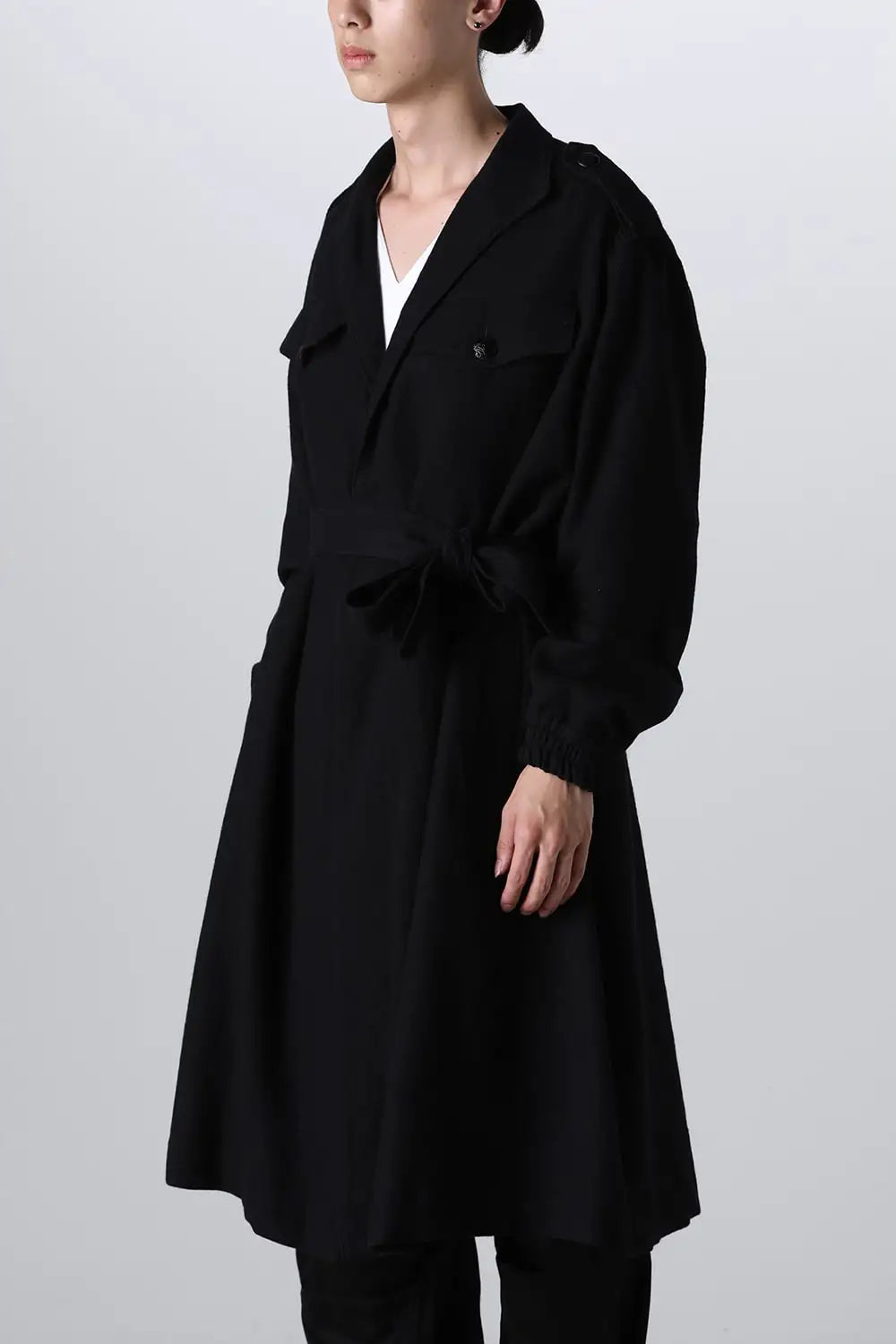 Stand Collar Drape Coat