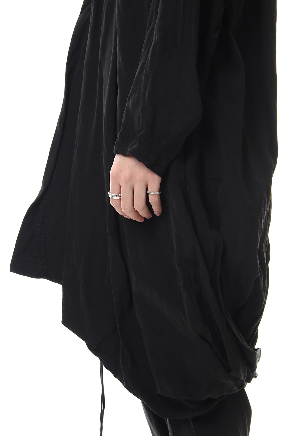 DRAPE GOWN Black