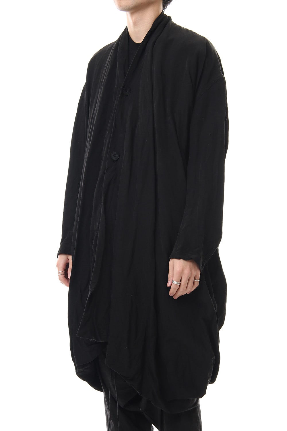 DRAPE GOWN Black
