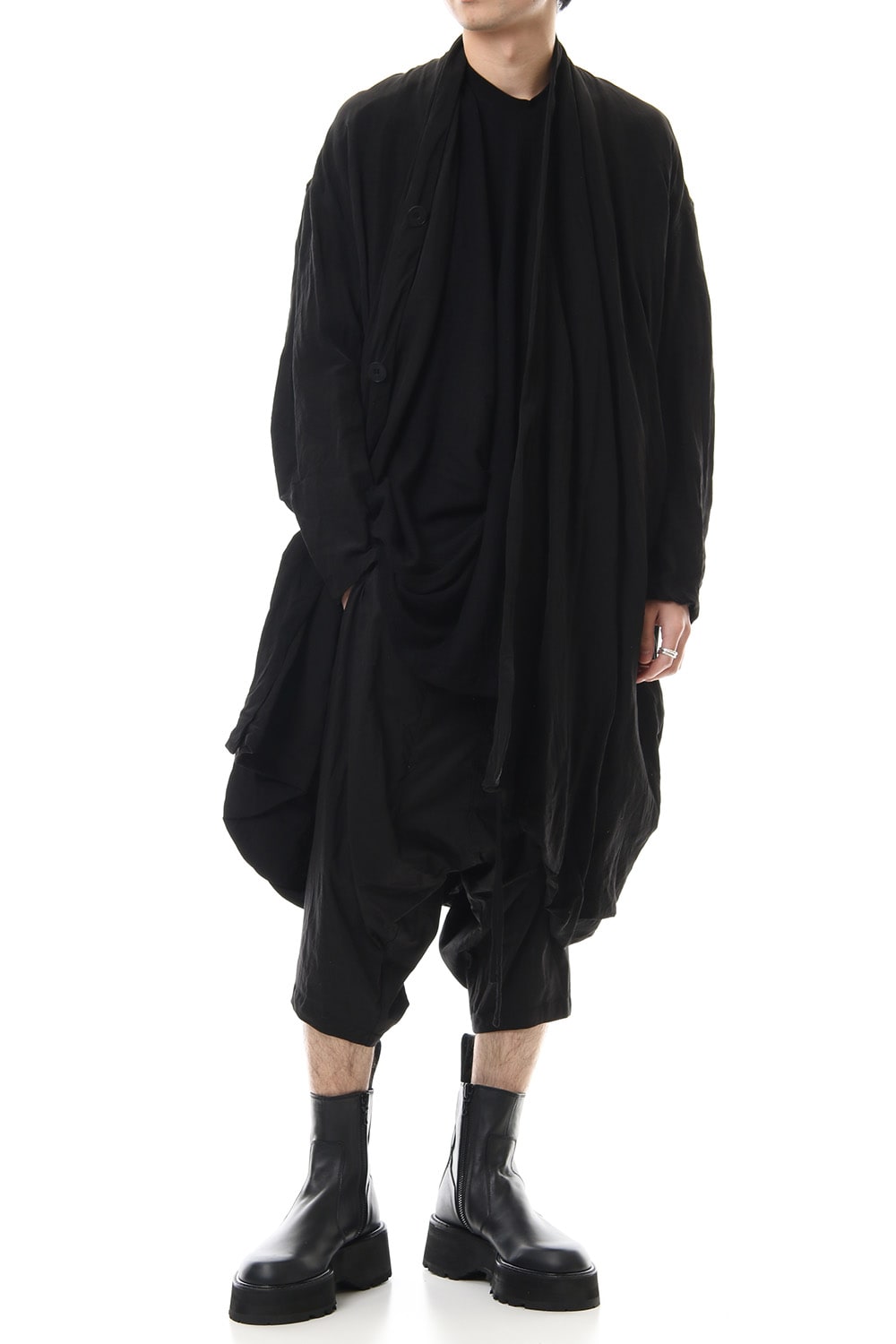 DRAPE GOWN Black