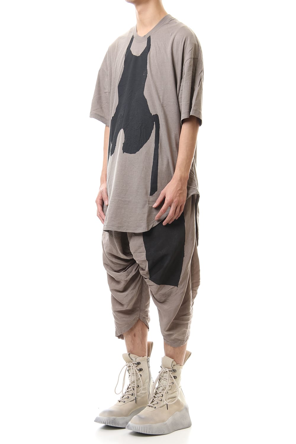 PRINT T-SHIRT ver.1 Khaki Gray