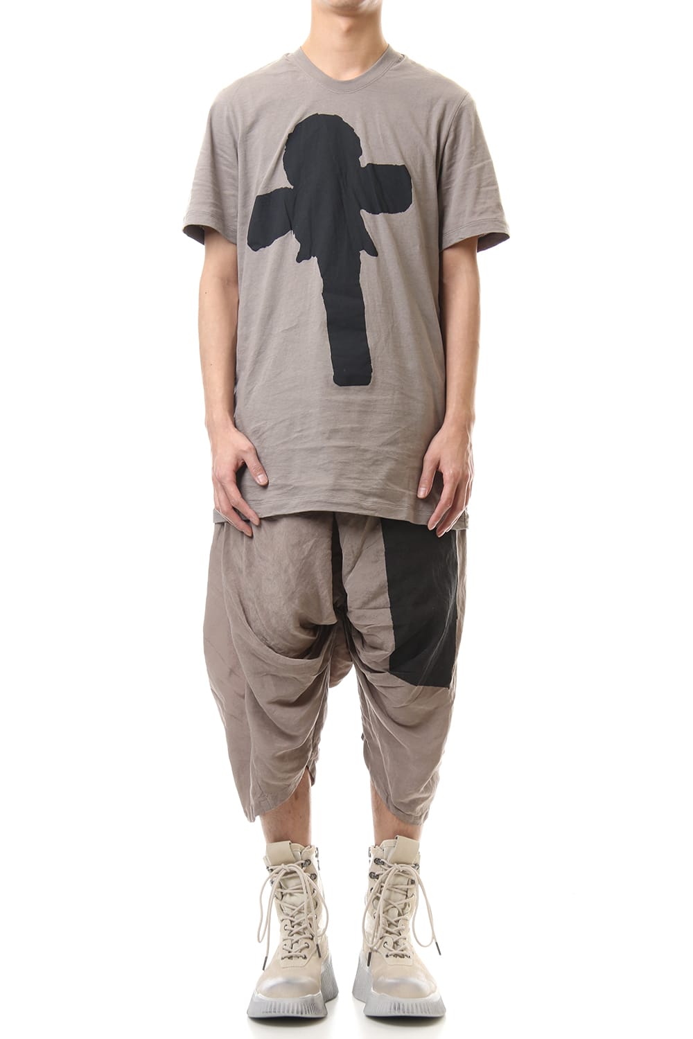 PRINT T-SHIRT ver.2 Khaki Gray