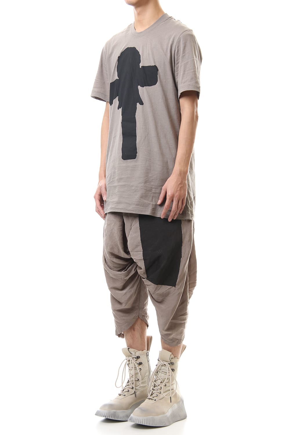 PRINT T-SHIRT ver.2 Khaki Gray