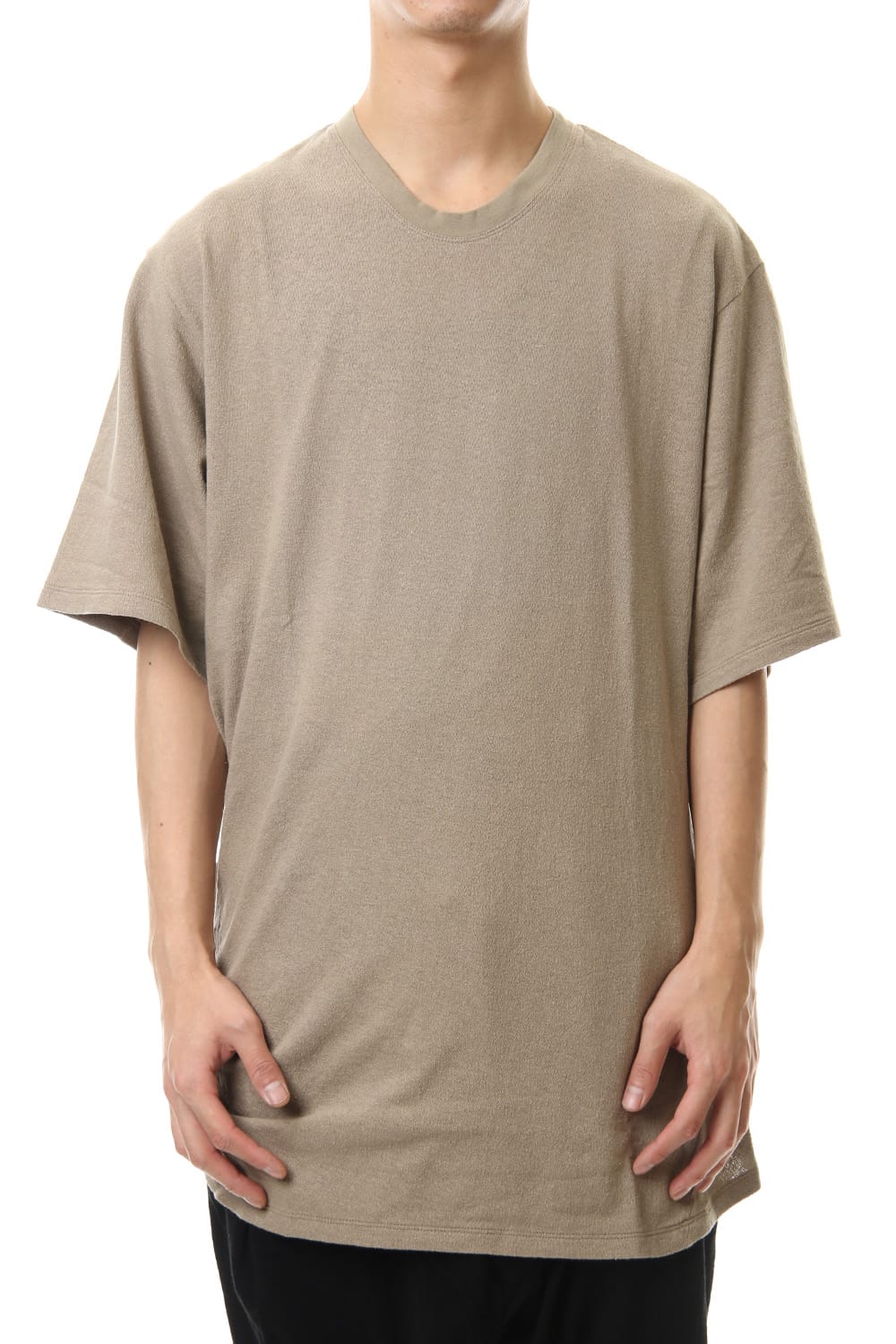 Shirring S/S cut & sewn Sand