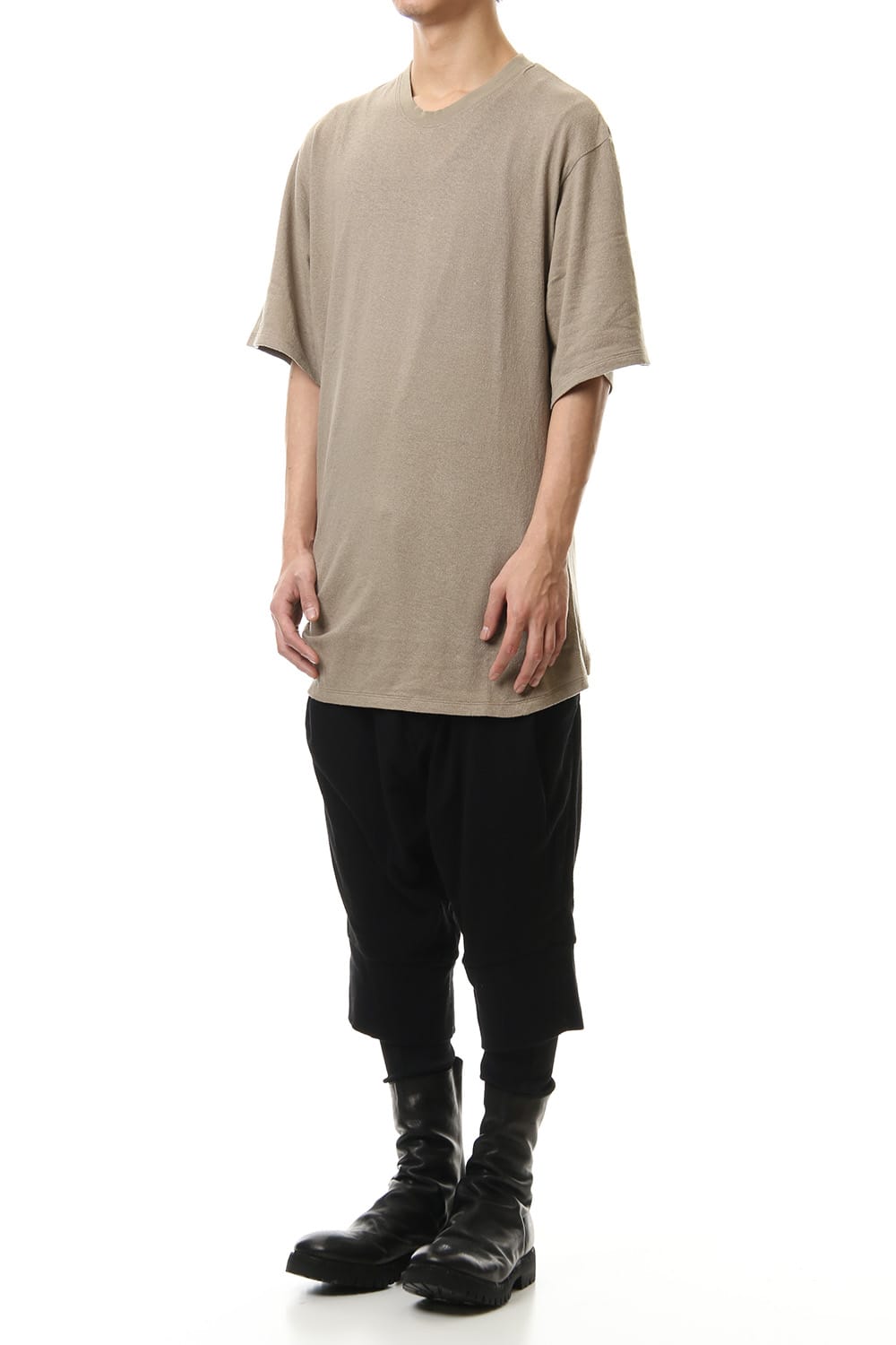 Shirring S/S cut & sewn Sand