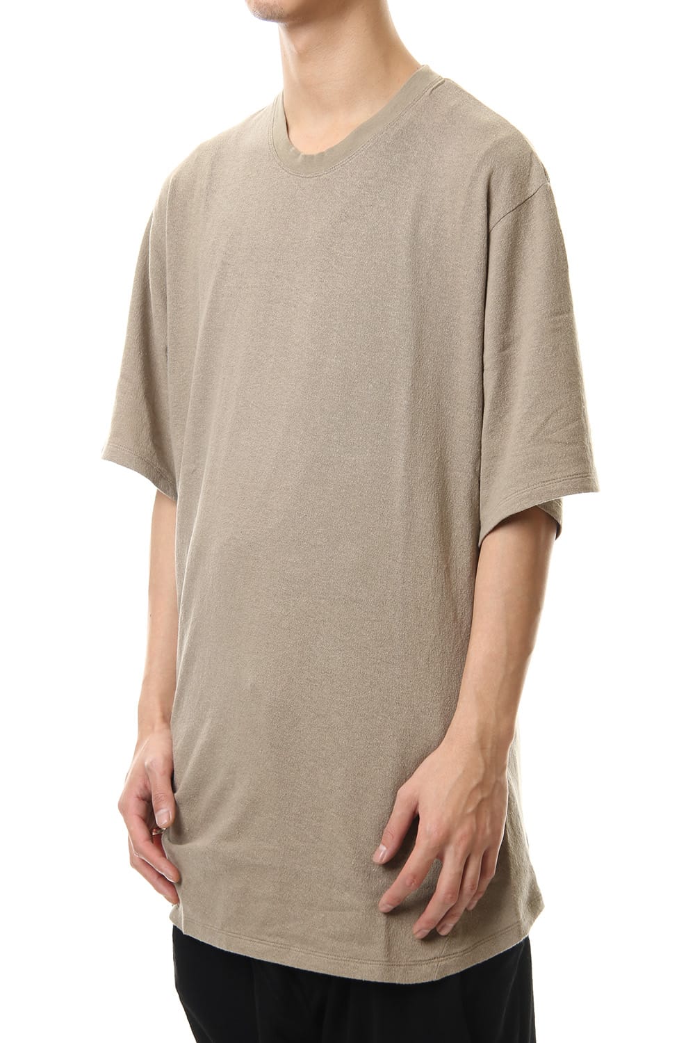 Shirring S/S cut & sewn Sand