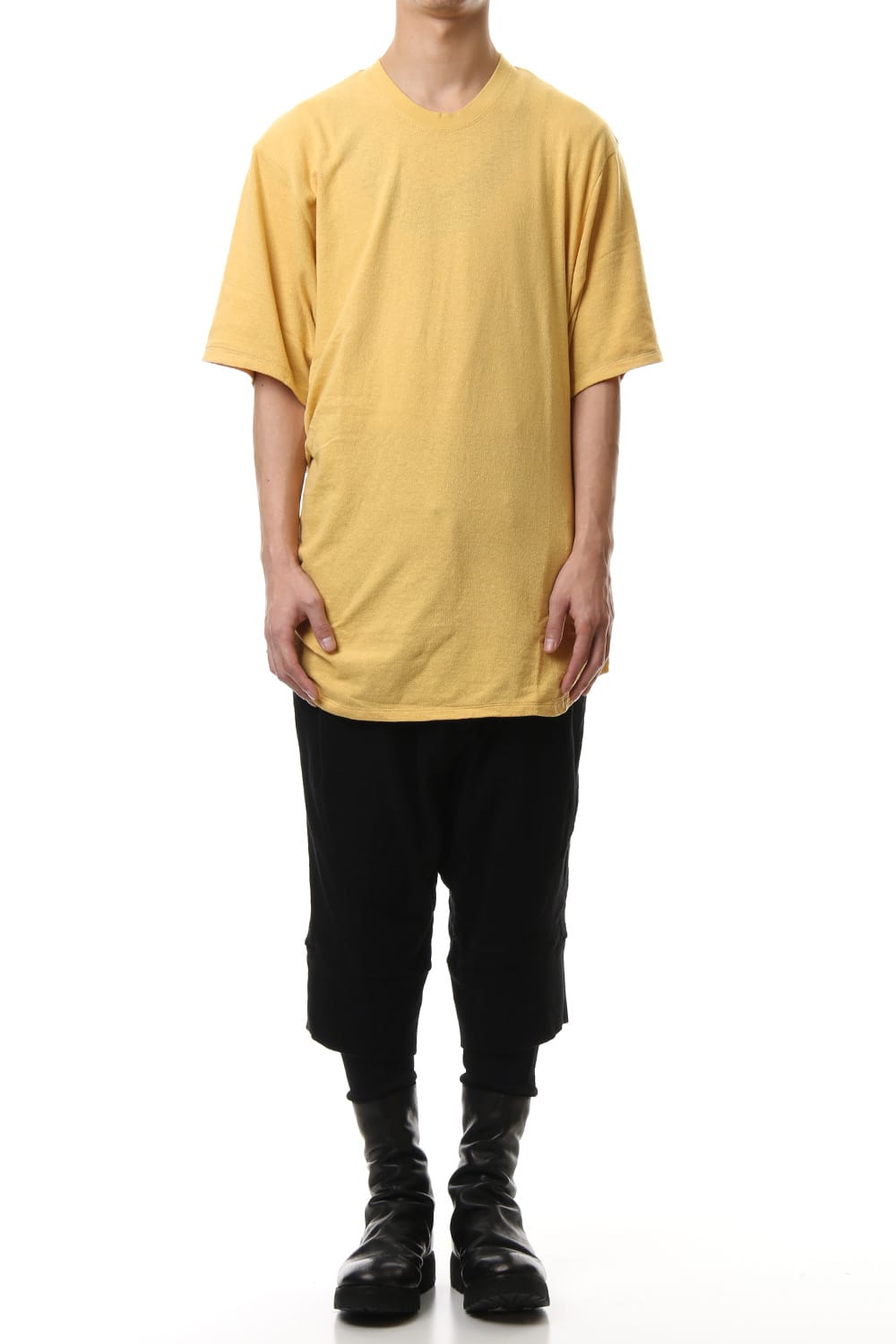 Shirring S/S cut & sewn Yellow