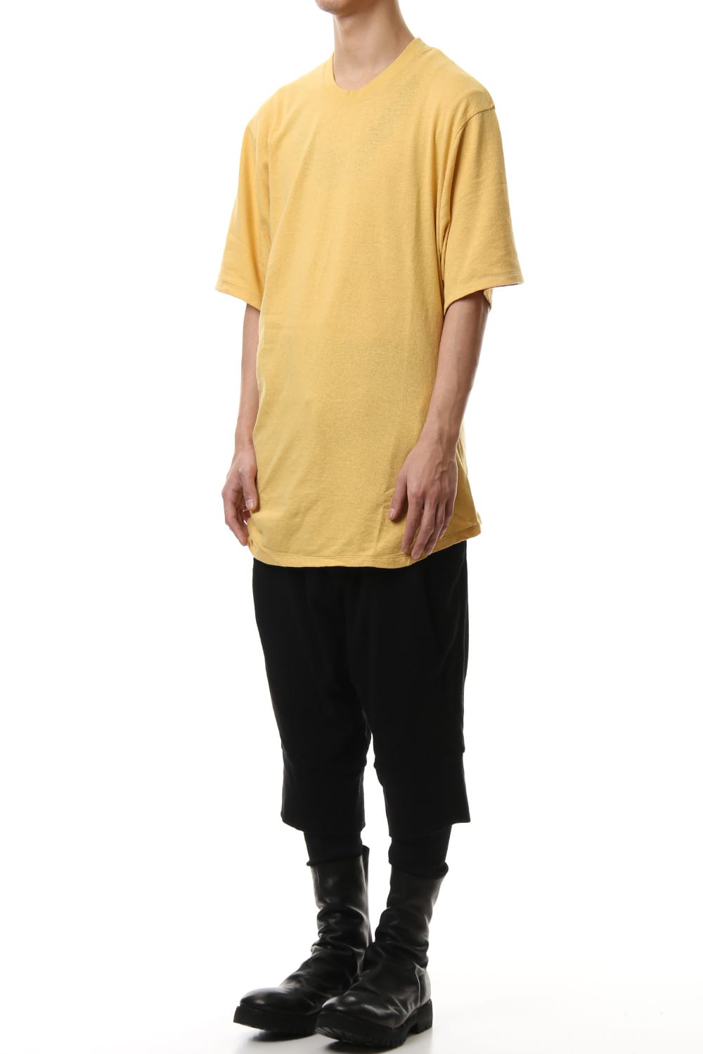 Shirring S/S cut & sewn Yellow