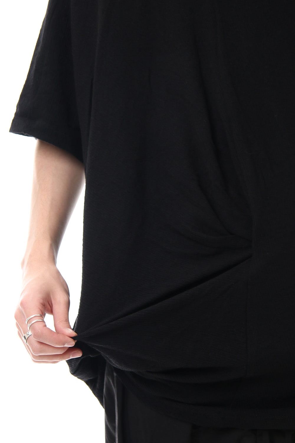 Drape S/S cut & sewn Black