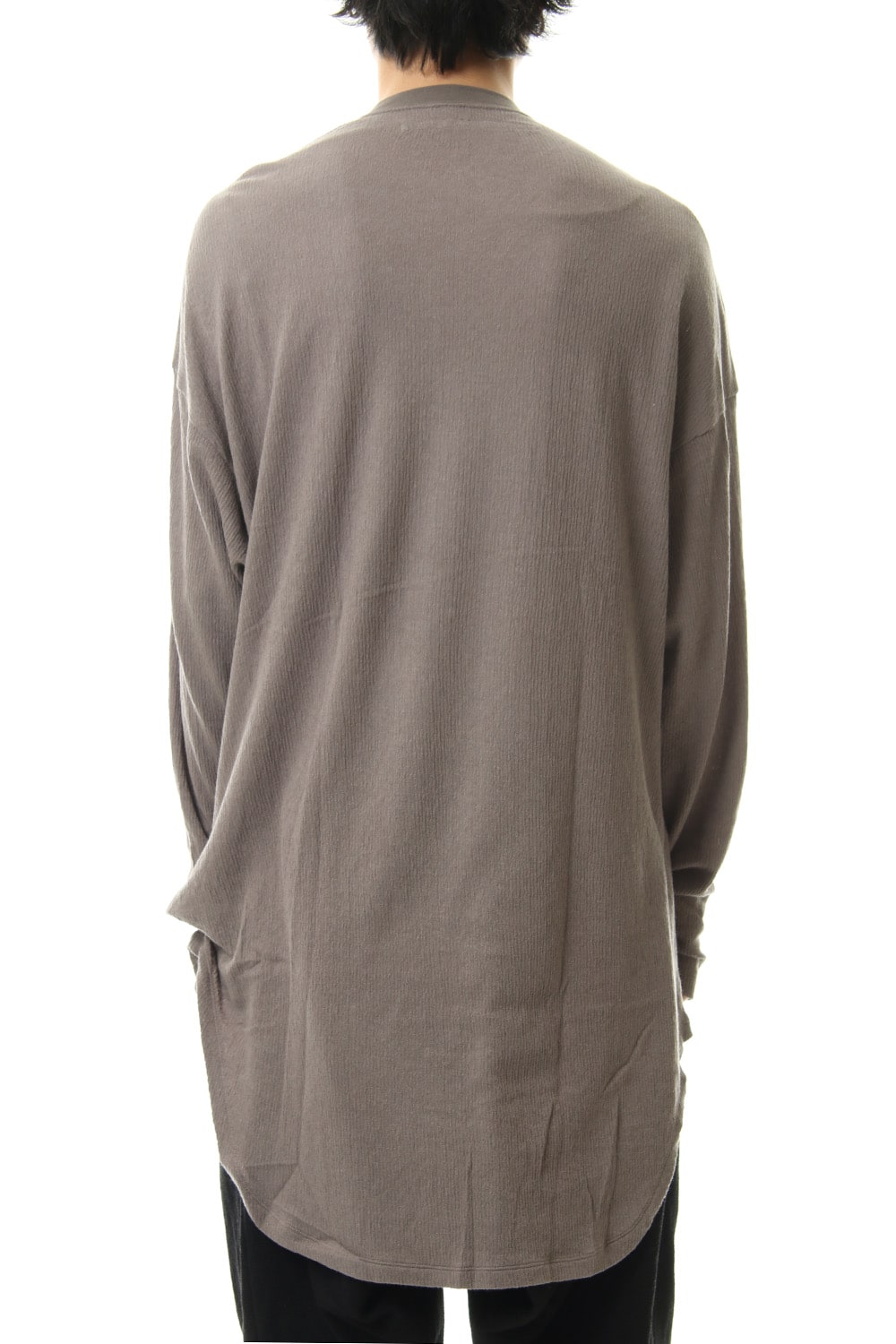 Tuck drape L/S cut & sewn Gray