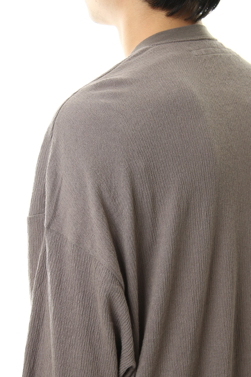 Tuck drape L/S cut & sewn Gray